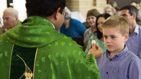 What happens during Eucharist?